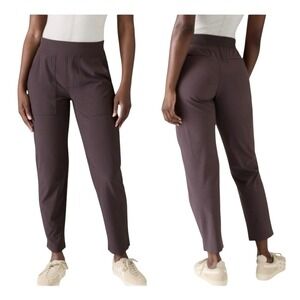 Athleta Brooklyn Mid-Rise Ankle Utility Pant 14T Brown Travel Active Neutral